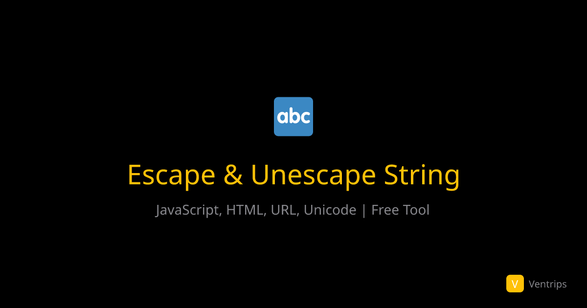 Escape & Unescape String Tool - JavaScript, HTML, URL, Unicode | Free ...